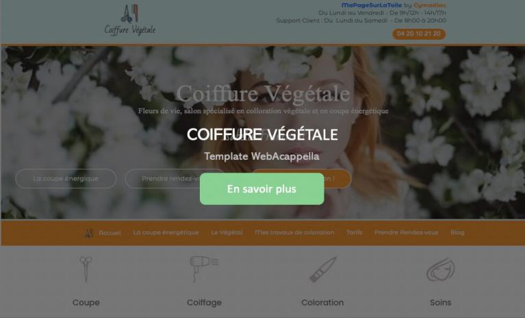 Template WebAcappella COIFFURE VEGETALE