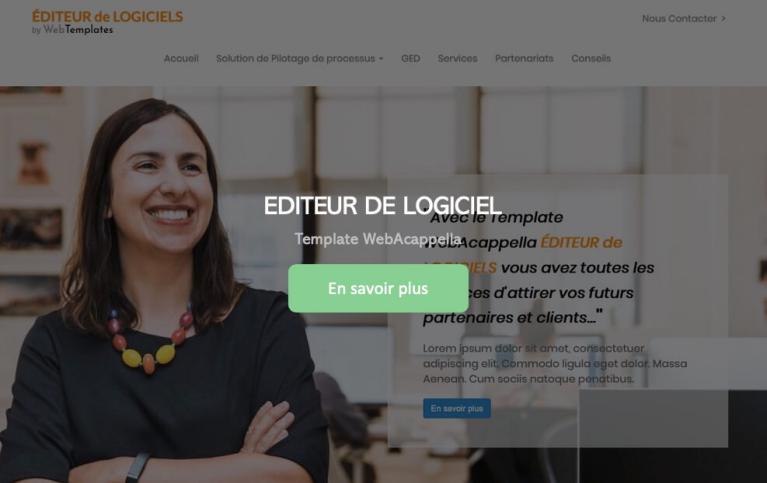 Template WebAcappella EDITEUR DE LOGICIEL
