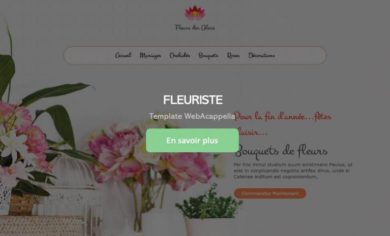 Template WebAcappella FLEURISTE