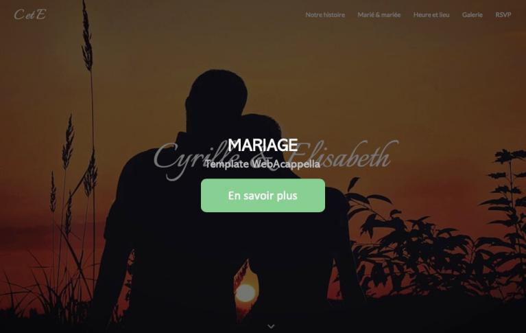 Template WebAcappella MARIAGE
