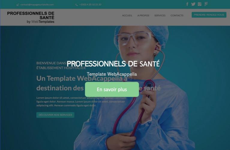 Template WebAcappella PROFESSIONNEL DE SANTE