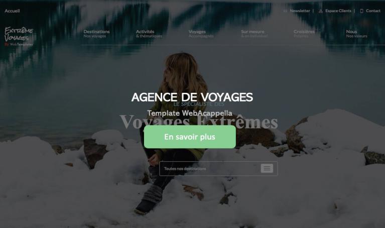Template WebAcappella AGENCE DE VOYAGES