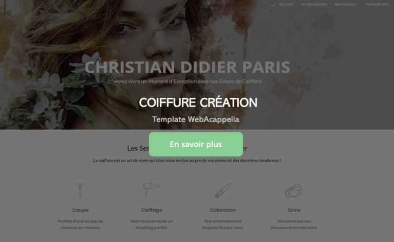 Template WebAcappella COIFFEUR CREATEUR