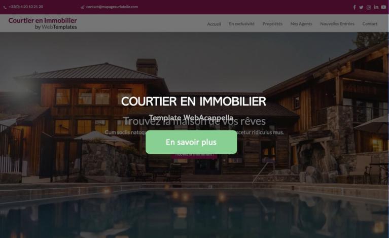 Template WebAcappella AGENCE IMMOBILIERE