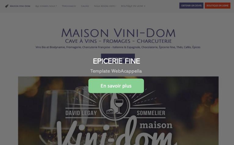 Template WebAcappella EPICERIE FINE